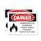 Signmission Compressed Gas Flammable Content Danger Sign, Plastic, 10in W x 7in L, 2PK OS-2PACK-DS-P-710-L-1077 - alternate 1